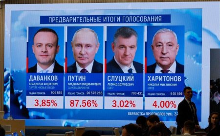 В.Путин 87.3 хувийн санал авч, үнэмлэхүй ялалт байгуулжээ