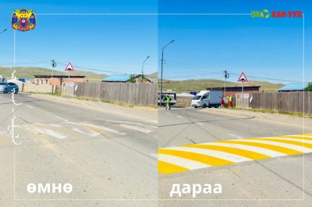 ХУД-ийн 12 байршилд 53.3 ам метр зам засаж, долоон байршилд эгнээ тусгаарлагч байрлууллаа